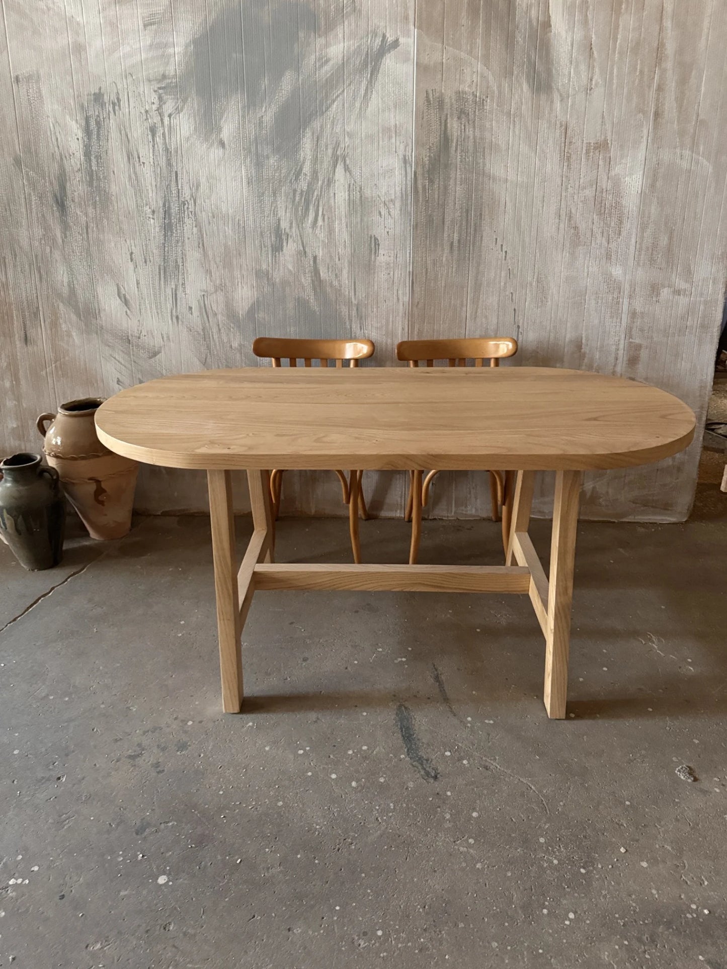 Oak Wood Dining Table • Handmade Farmhouse Dining Table