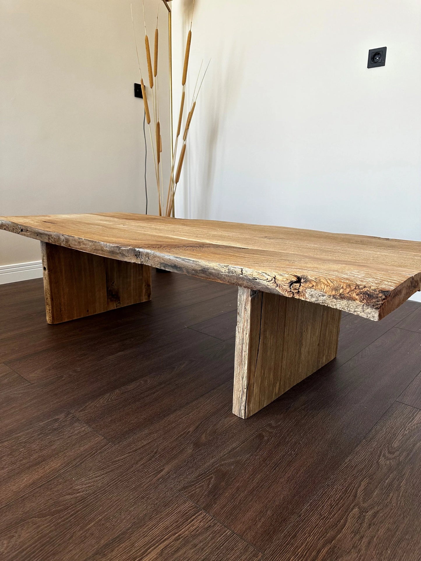 Unique Rustic Large Coffee Table • Reclaimed Live Edge Handmade Furniture