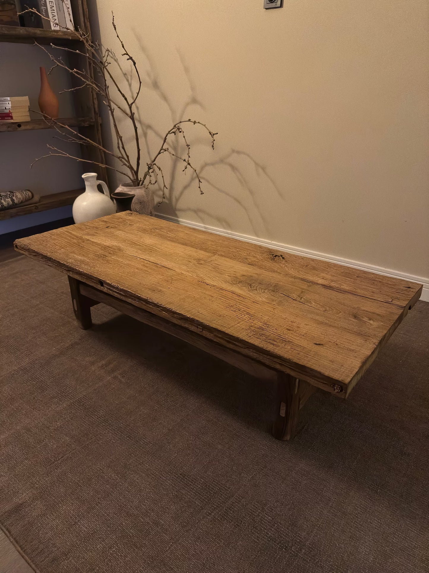Rustic Low Coffee Table • Reclaimed Handmade Living Room End Table
