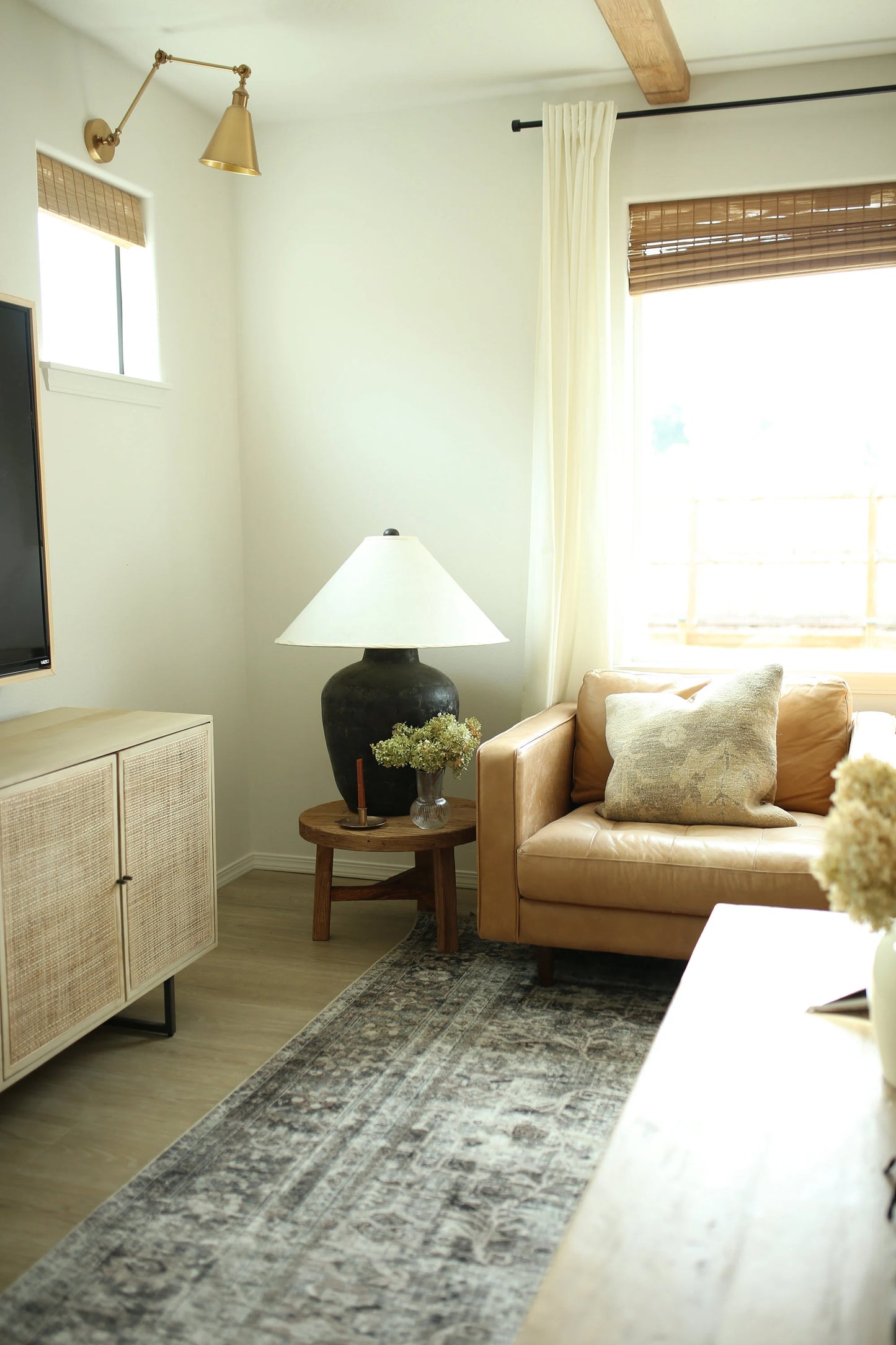 Unique Rustic Round Coffee Table • Reclaimed Wood Side Table
