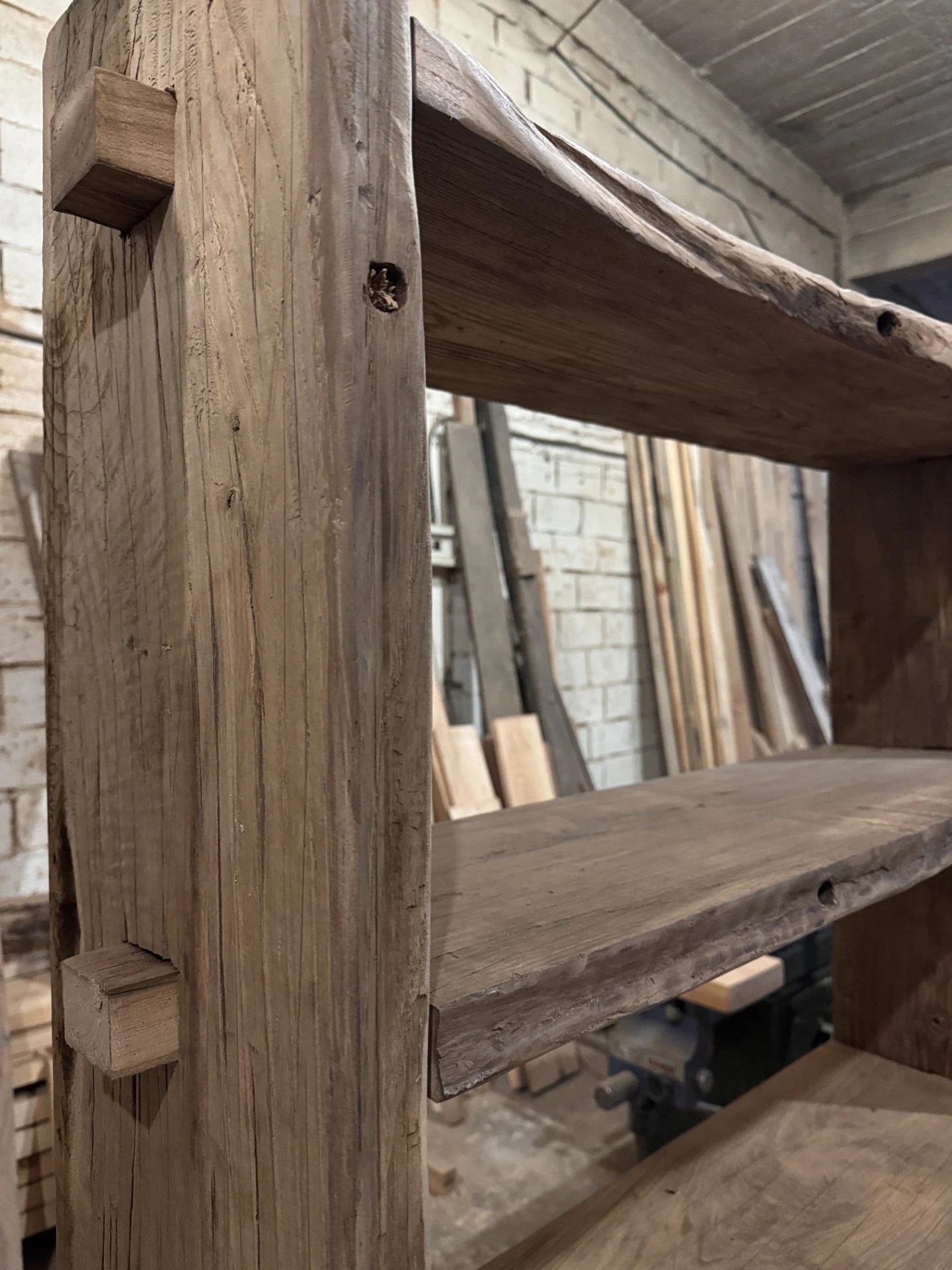 Reclaimed Wooden Shelves • Rustic Wood Shelf Kitchen - Living Room