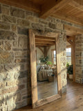 Reclaimed Wood Floor Mirror – Rustic Wood Large Mirror