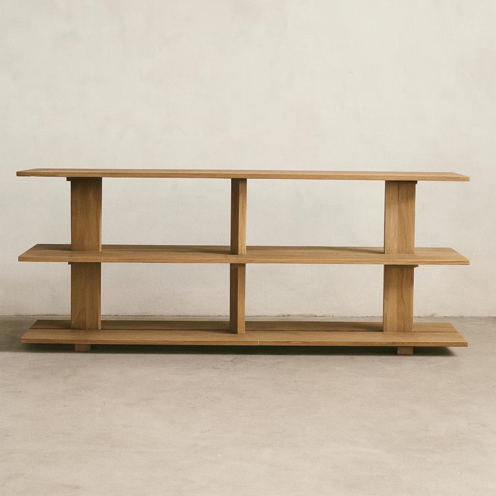 Reclaimed Wooden Shelving Unit With Three Shelves • Rustic Wood Shelf for Living Room