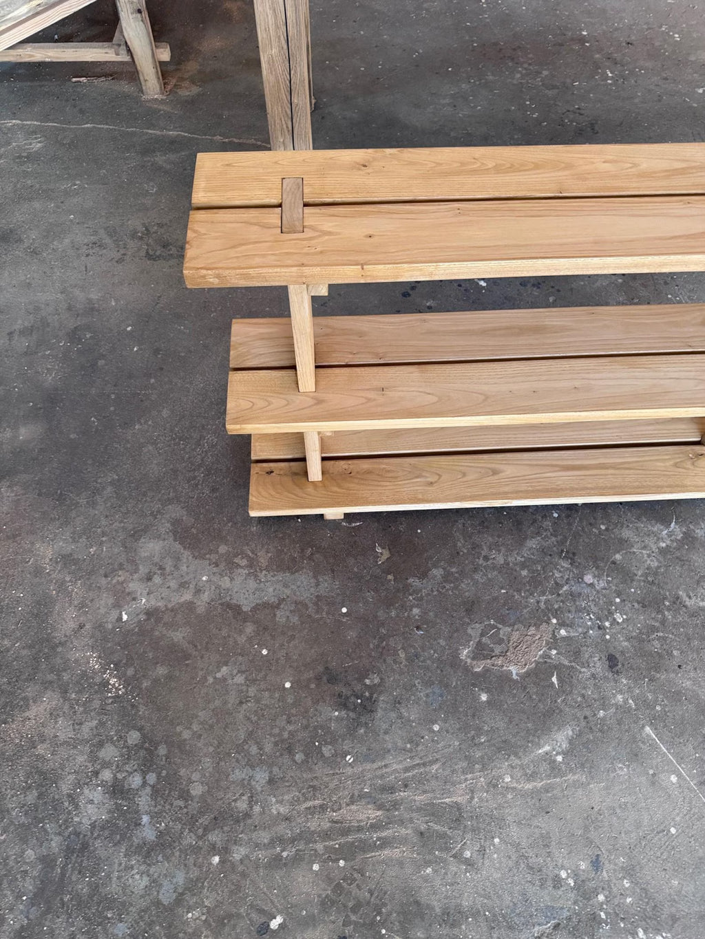 Reclaimed Wooden Shelving Unit With Three Shelves • Rustic Wood Shelf for Living Room