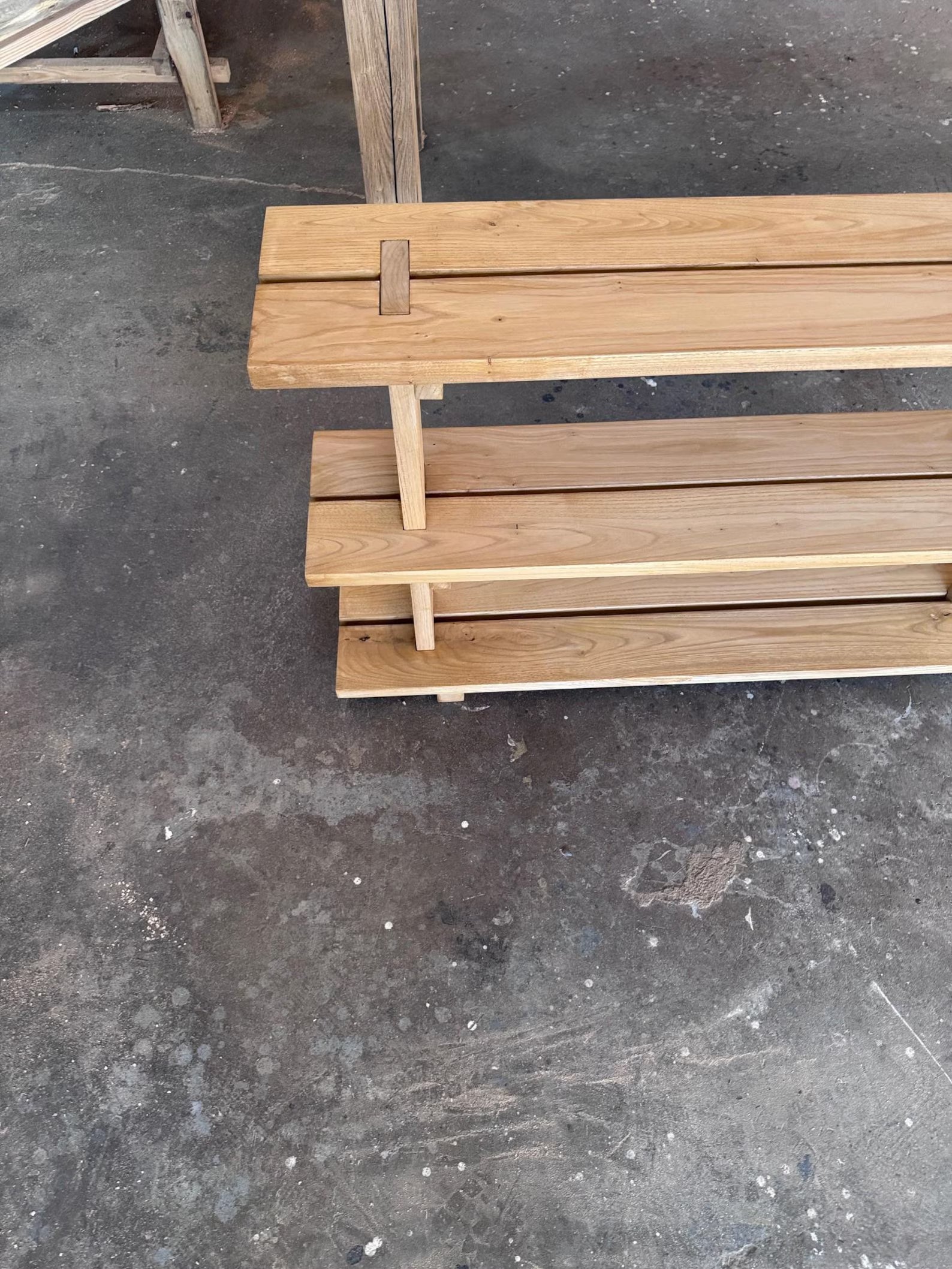 Reclaimed Wooden Shelving Unit With Three Shelves • Rustic Wood Shelf for Living Room