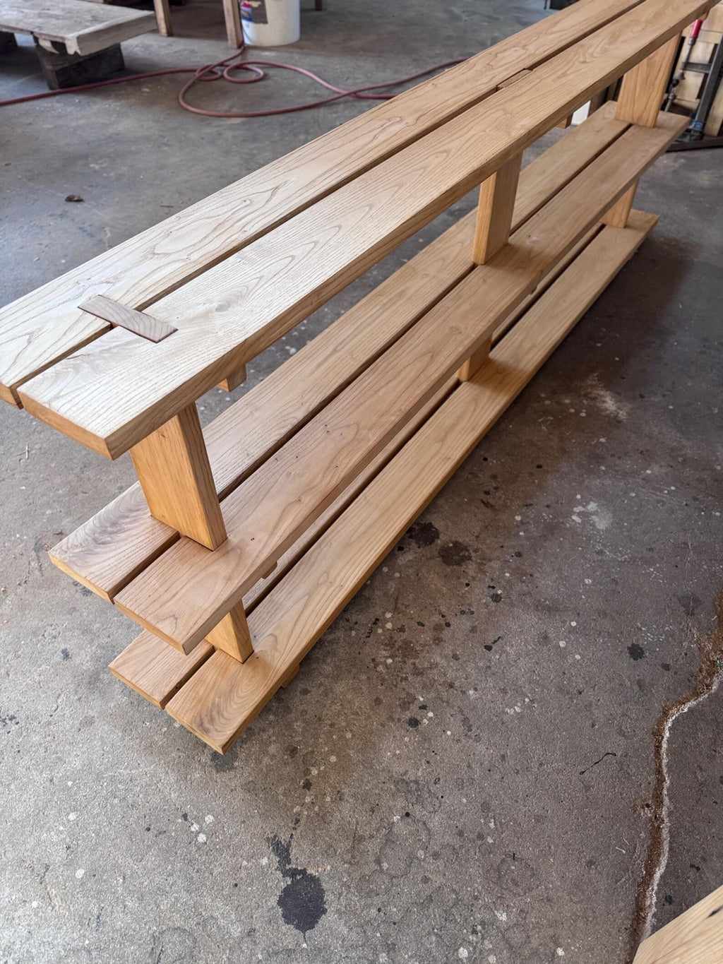 Reclaimed Wooden Shelving Unit With Three Shelves • Rustic Wood Shelf for Living Room