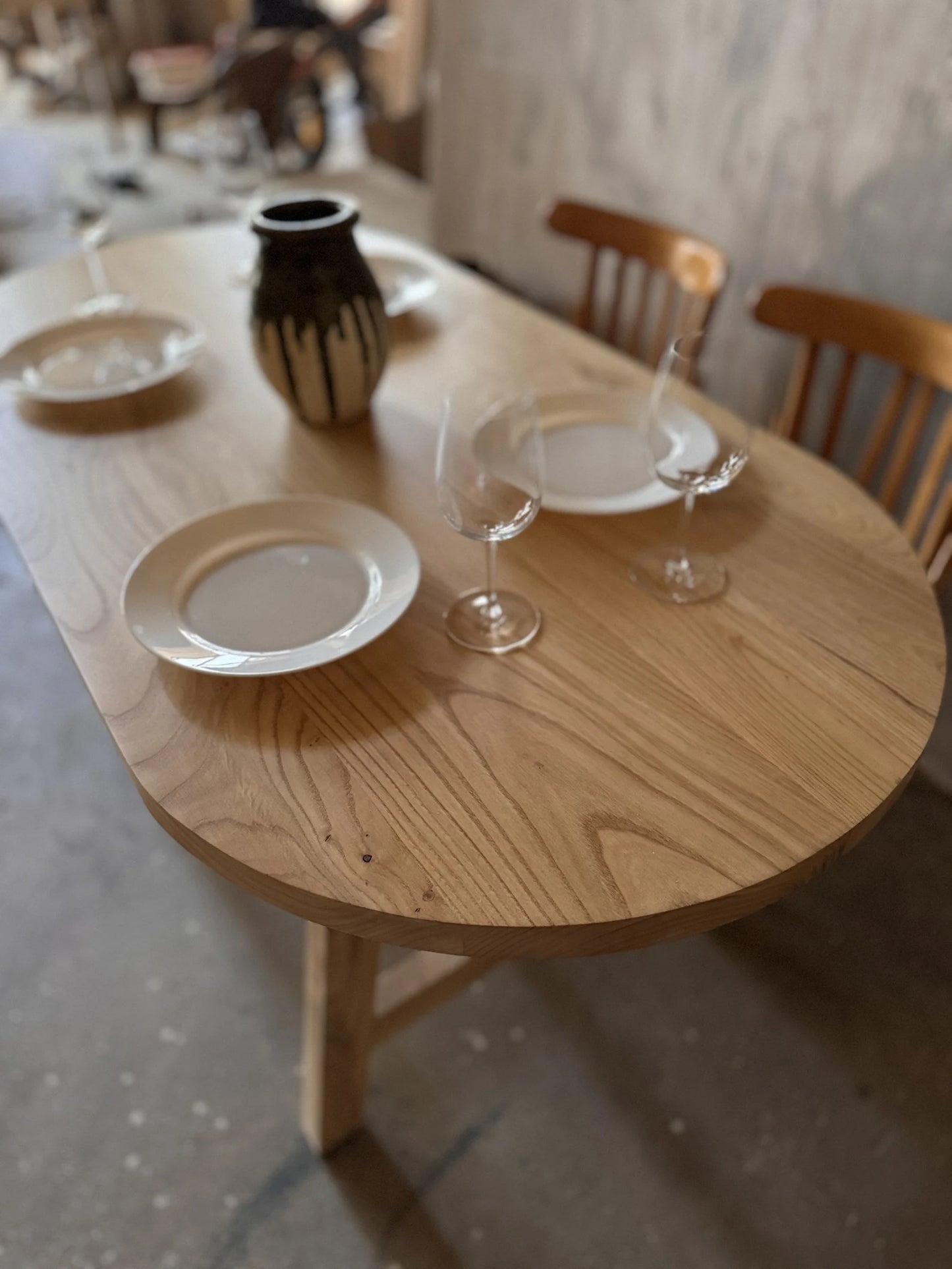 Oak Wood Dining Table • Handmade Farmhouse Dining Table