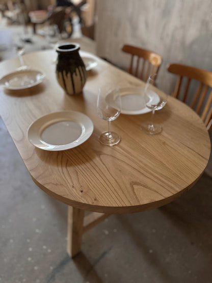 Oak Wood Dining Table • Handmade Farmhouse Dining Table