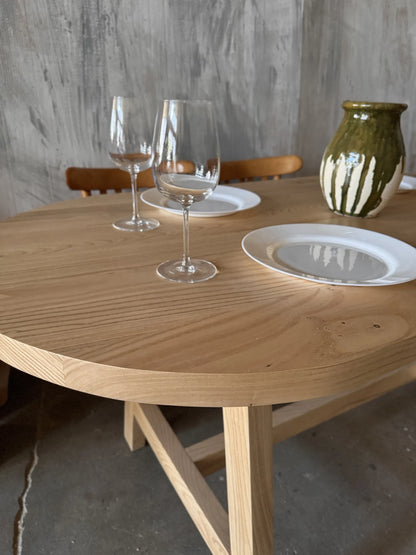 Oak Wood Dining Table • Handmade Farmhouse Dining Table