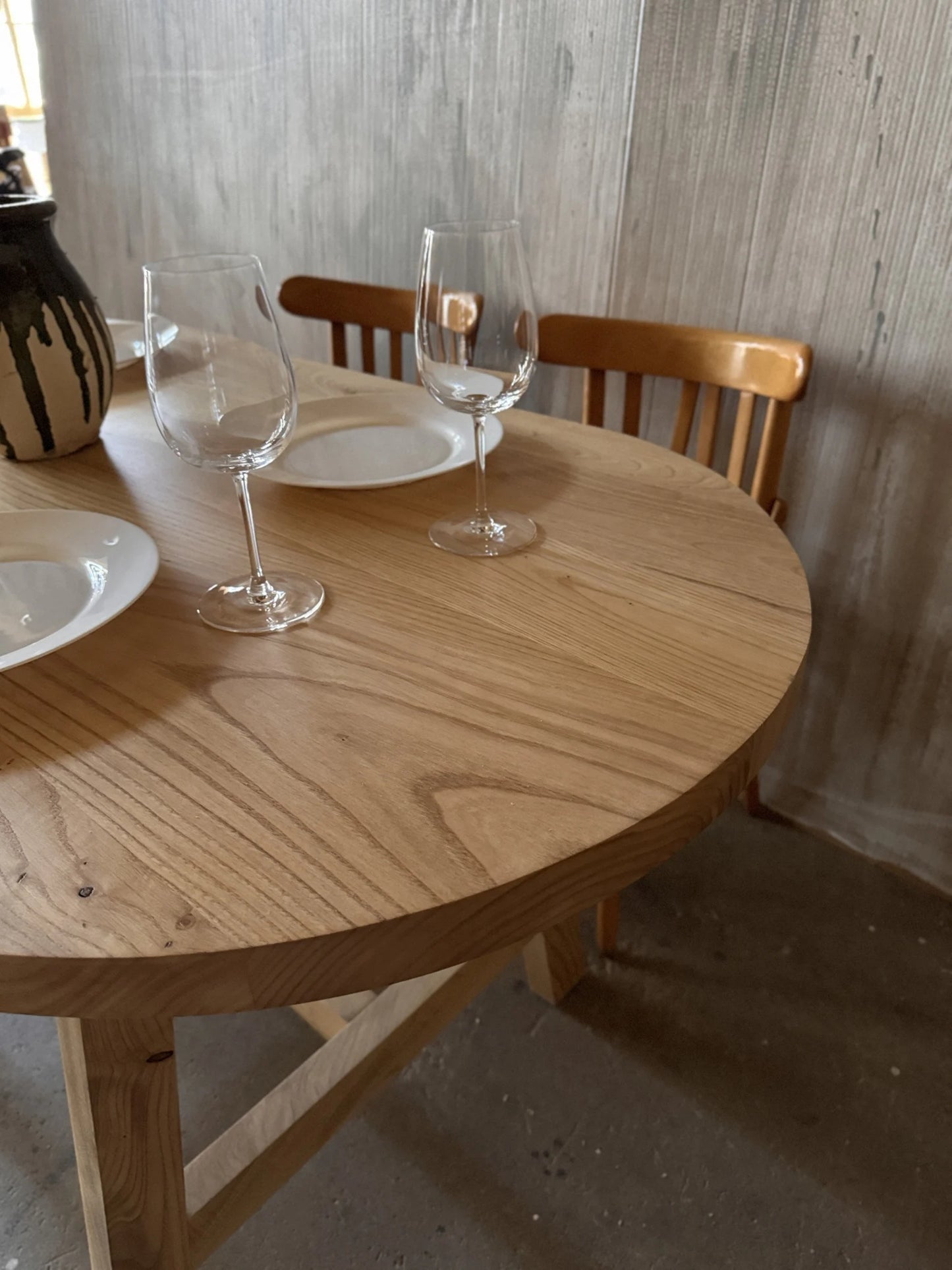 Oak Wood Dining Table • Handmade Farmhouse Dining Table