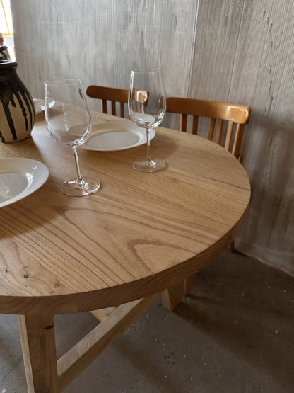 Oak Wood Dining Table • Handmade Farmhouse Dining Table