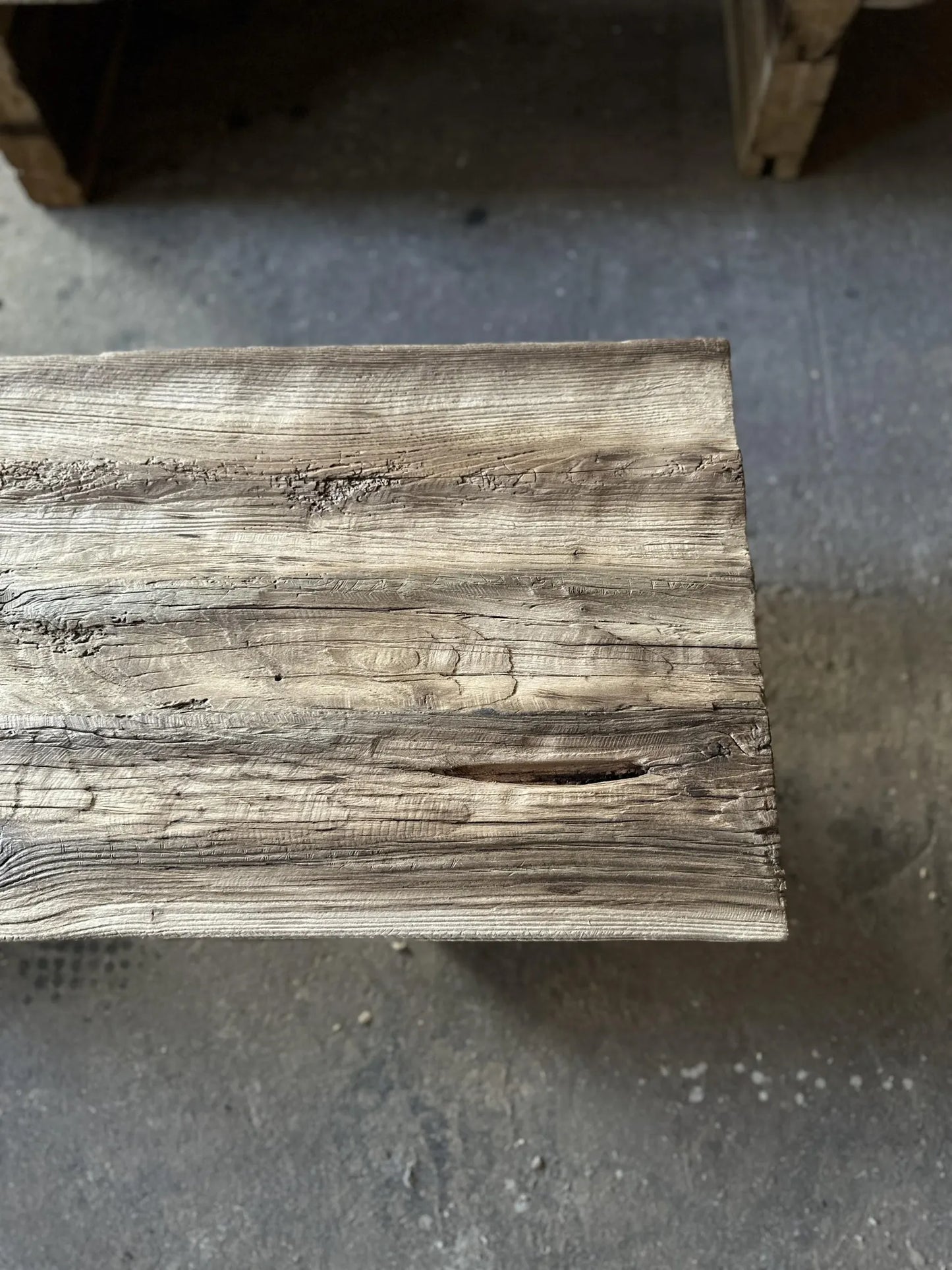 Rustic Low Oak Wood Coffee Table • Living Room Handmade Furniture