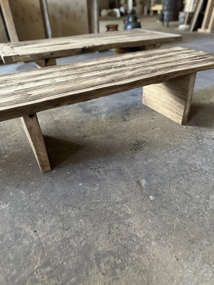 Rustic Low Oak Wood Coffee Table • Living Room Handmade Furniture