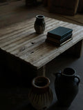 Rustic Reclaimed Low Oak Wood Coffee Table • Living Room Handmade Furniture