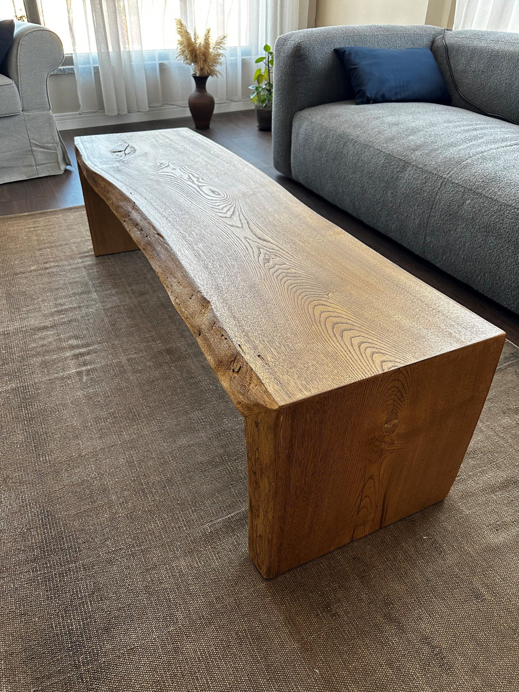 Reclaimed Waterfall Coffee Table - Live Edge Coffee Table