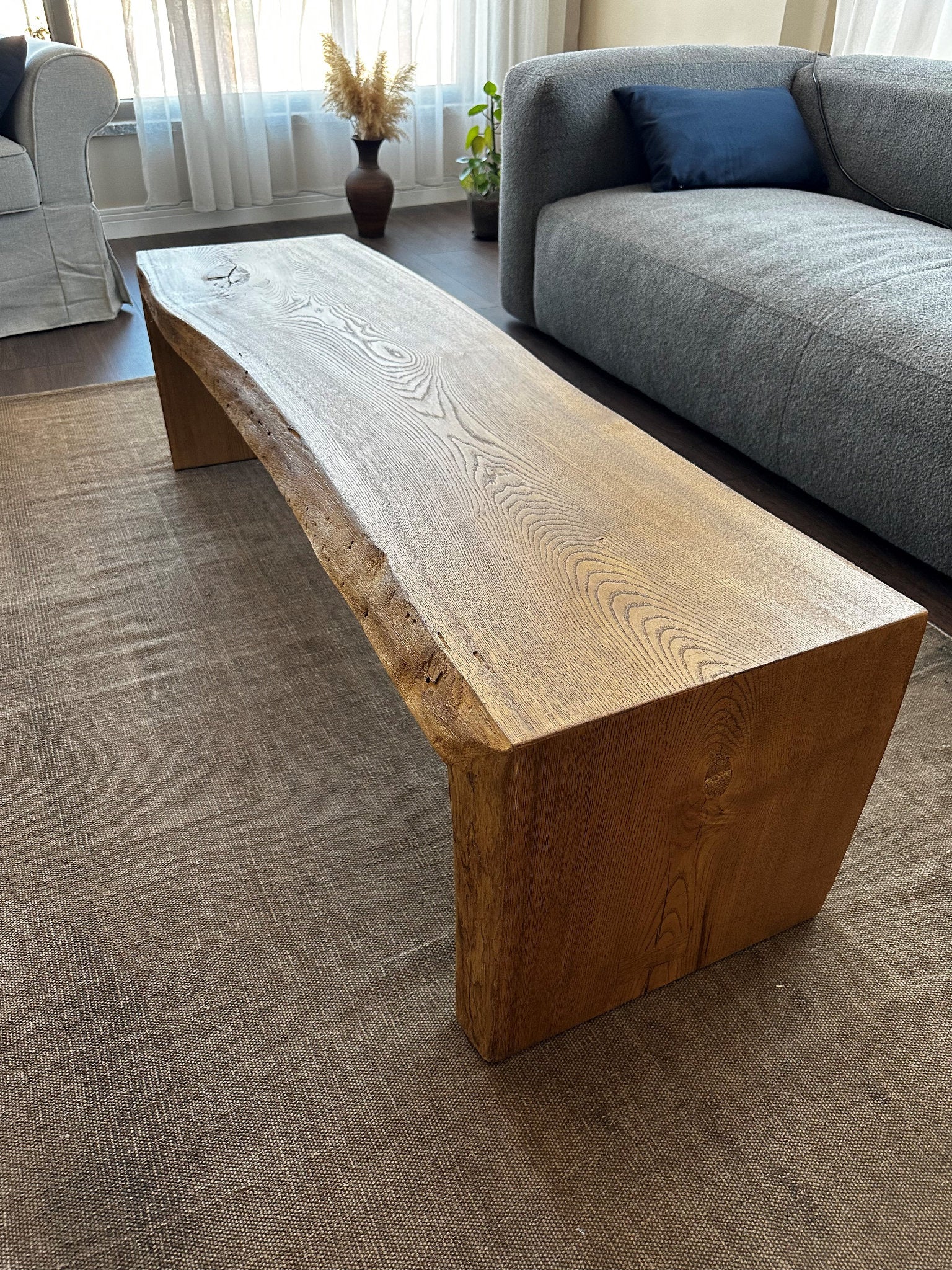 Reclaimed Waterfall Coffee Table - Live Edge Coffee Table
