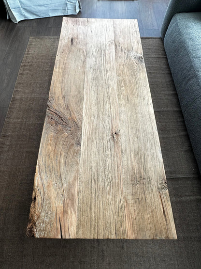 Unique Rustic Large Coffee Table • Reclaimed Live Edge Handmade Furniture