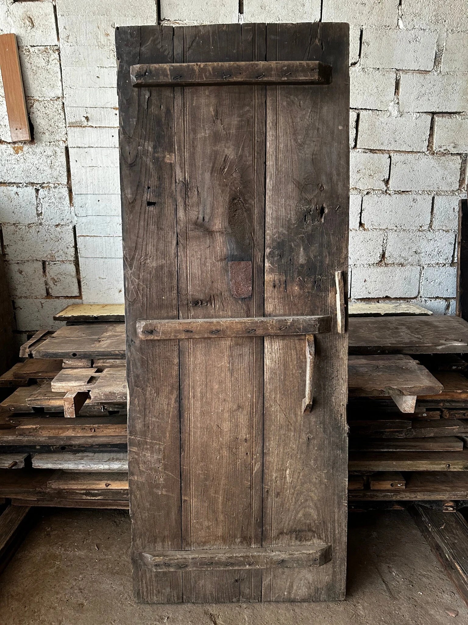 Vintage Door • Reclaimed Wood Table Top • Handmade Reclaimed Coffee Table