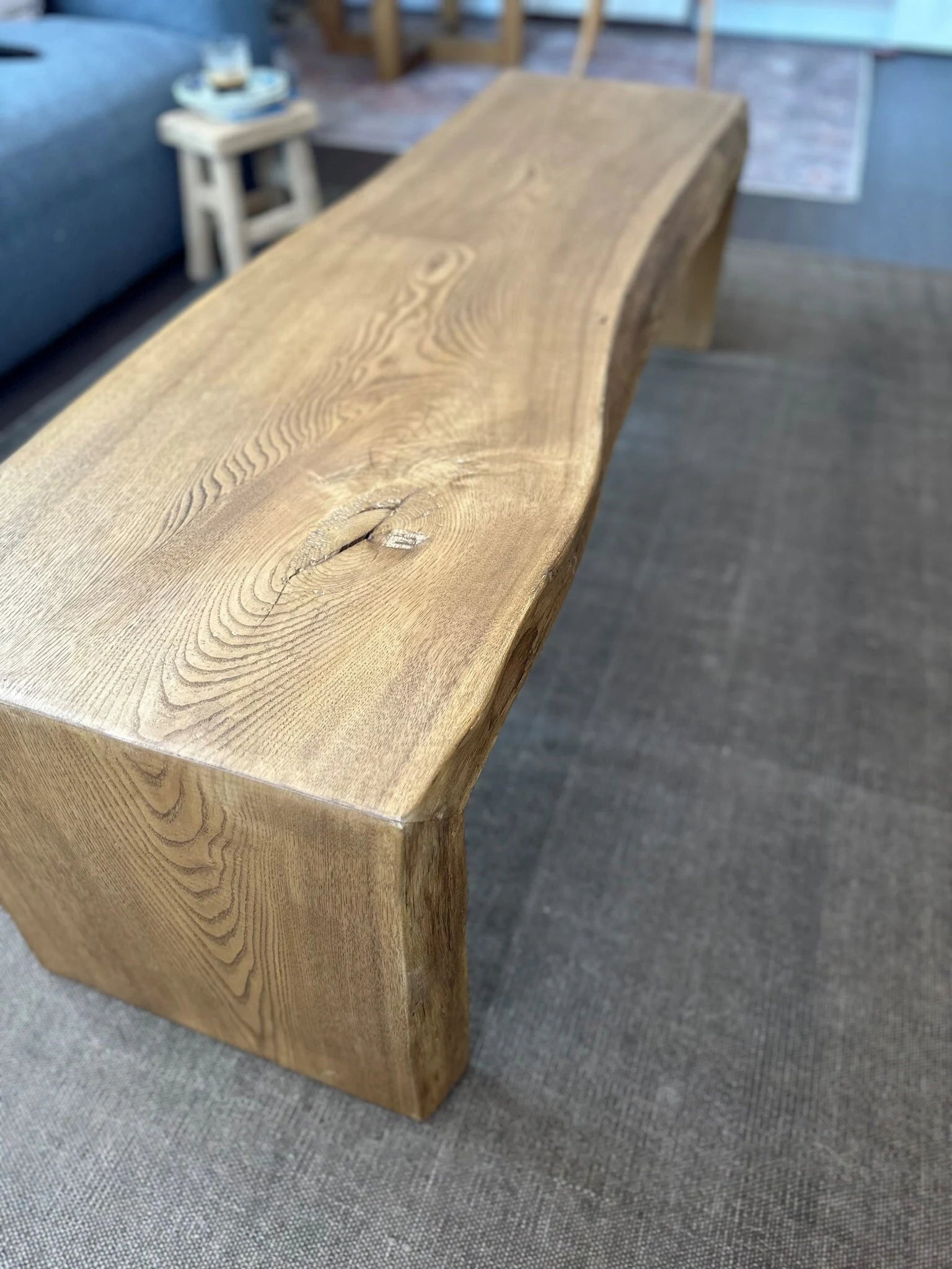 Reclaimed Waterfall Coffee Table - Live Edge Coffee Table