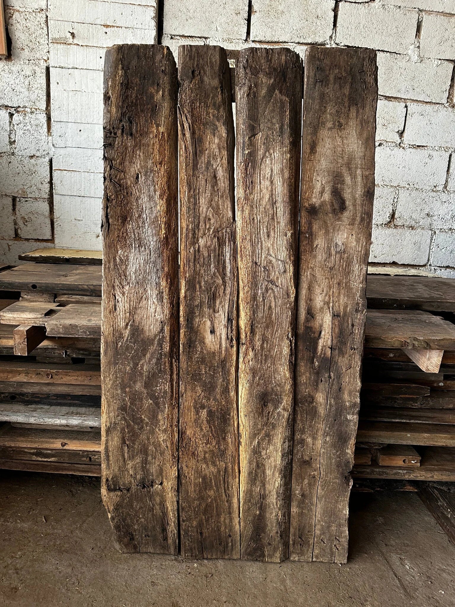 Vintage Door • Reclaimed Wood Table Top • Handmade Reclaimed Coffee Table