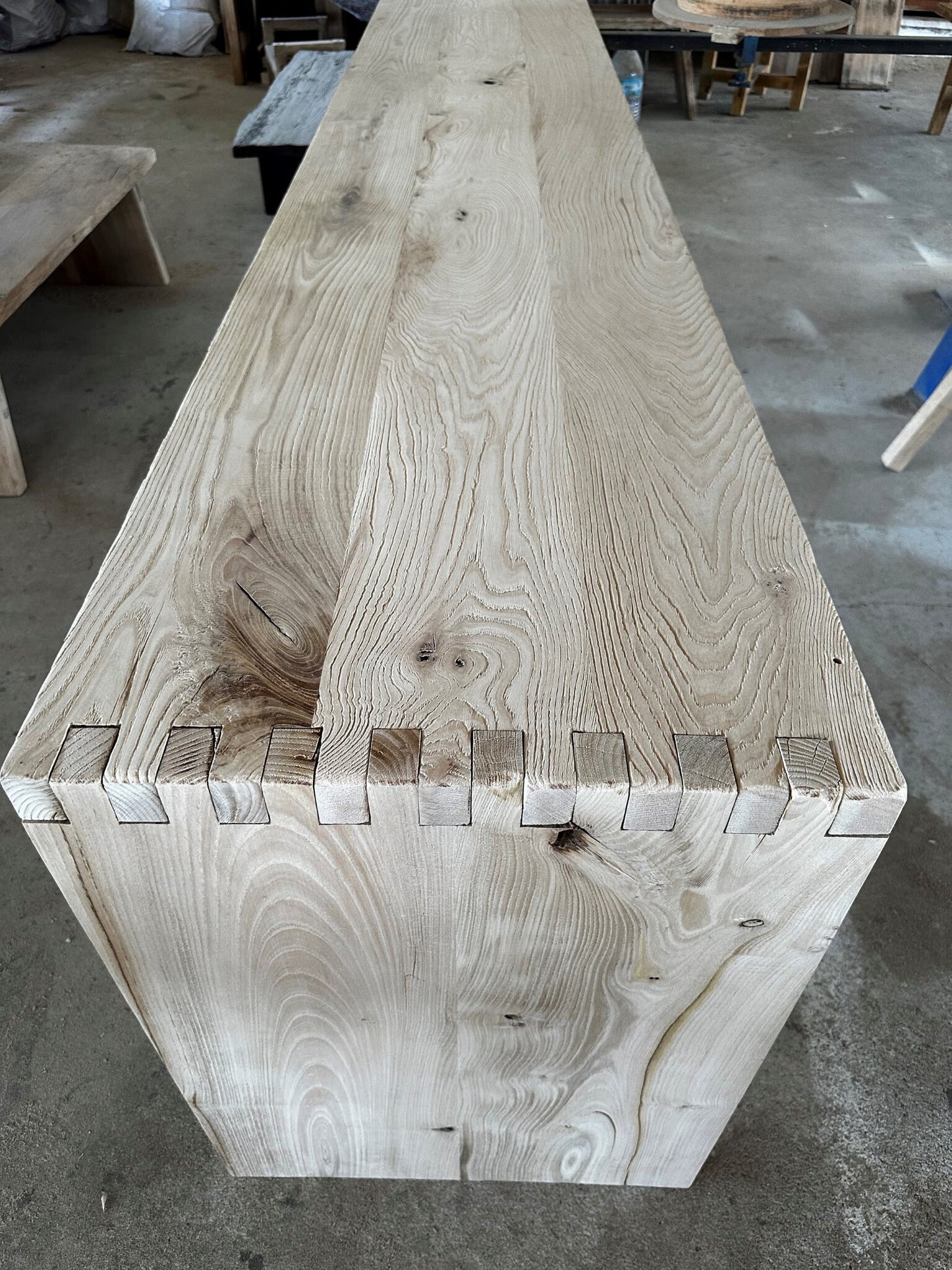 Narrow Entryway Live Edge Console Table  •  Handmade Farmhouse Reclaimed Oak Wood Furniture