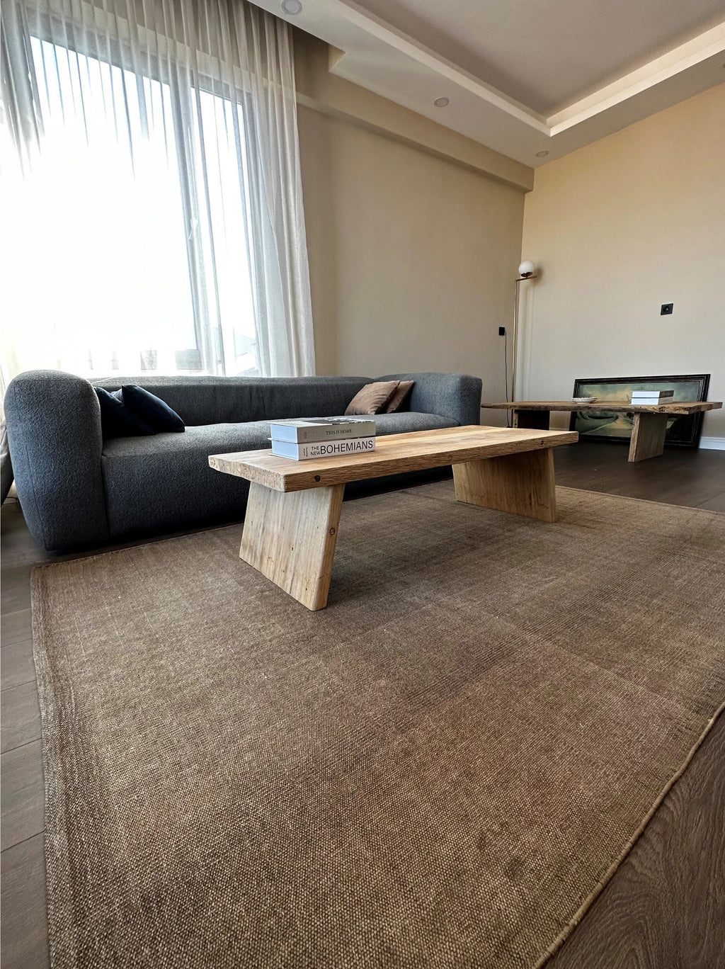 Rustic Large Coffee Table • Reclaimed Live Edge Wood • Handmade Furniture