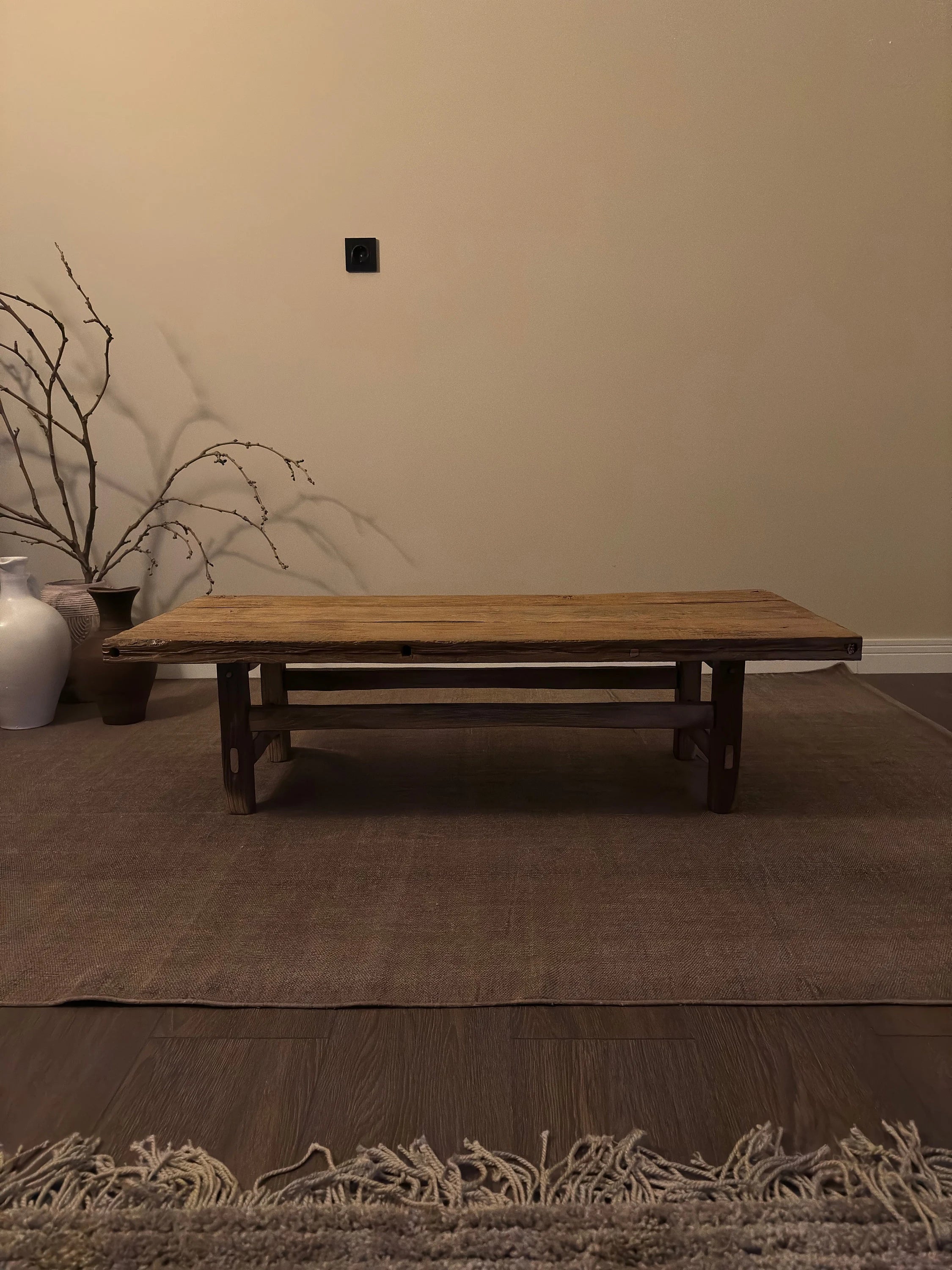 Rustic Low Coffee Table • Reclaimed Handmade Living Room End Table