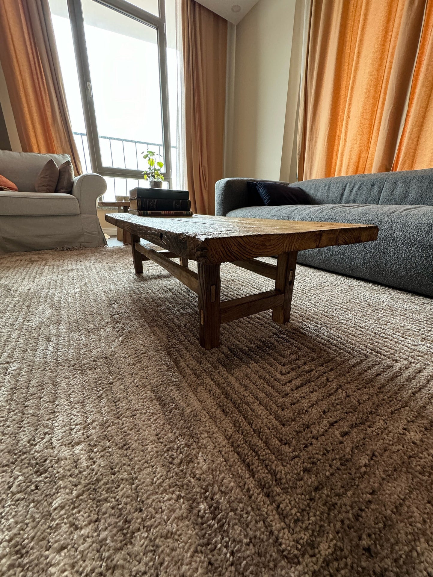 Rustic Low Coffee Table • Reclaimed Handmade Living Room End Table