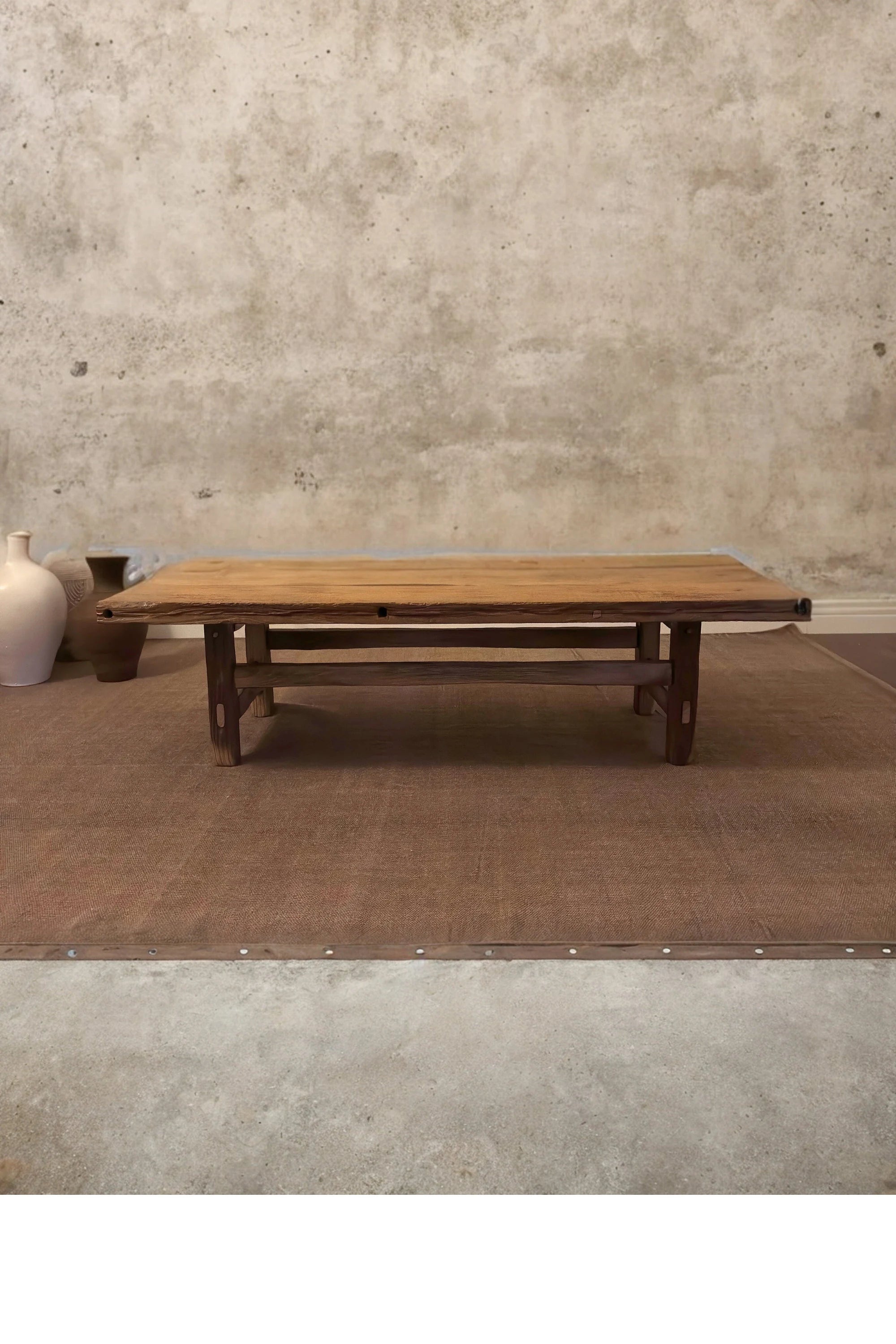 Rustic Low Coffee Table • Reclaimed Handmade Living Room End Table