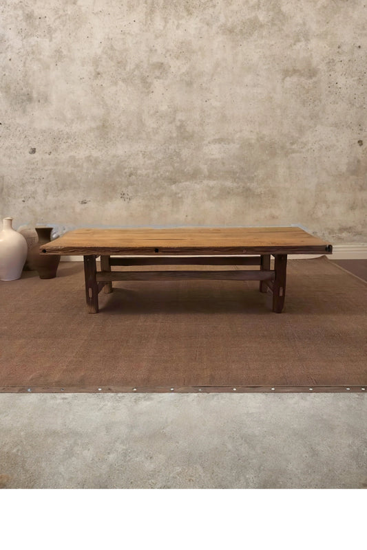 Rustic Low Coffee Table • Reclaimed Handmade Living Room End Table