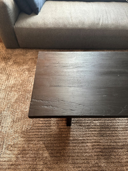 Black Coffee Table • Reclaimed Oak Solid Wood