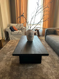 Black Coffee Table • Reclaimed Oak Solid Wood