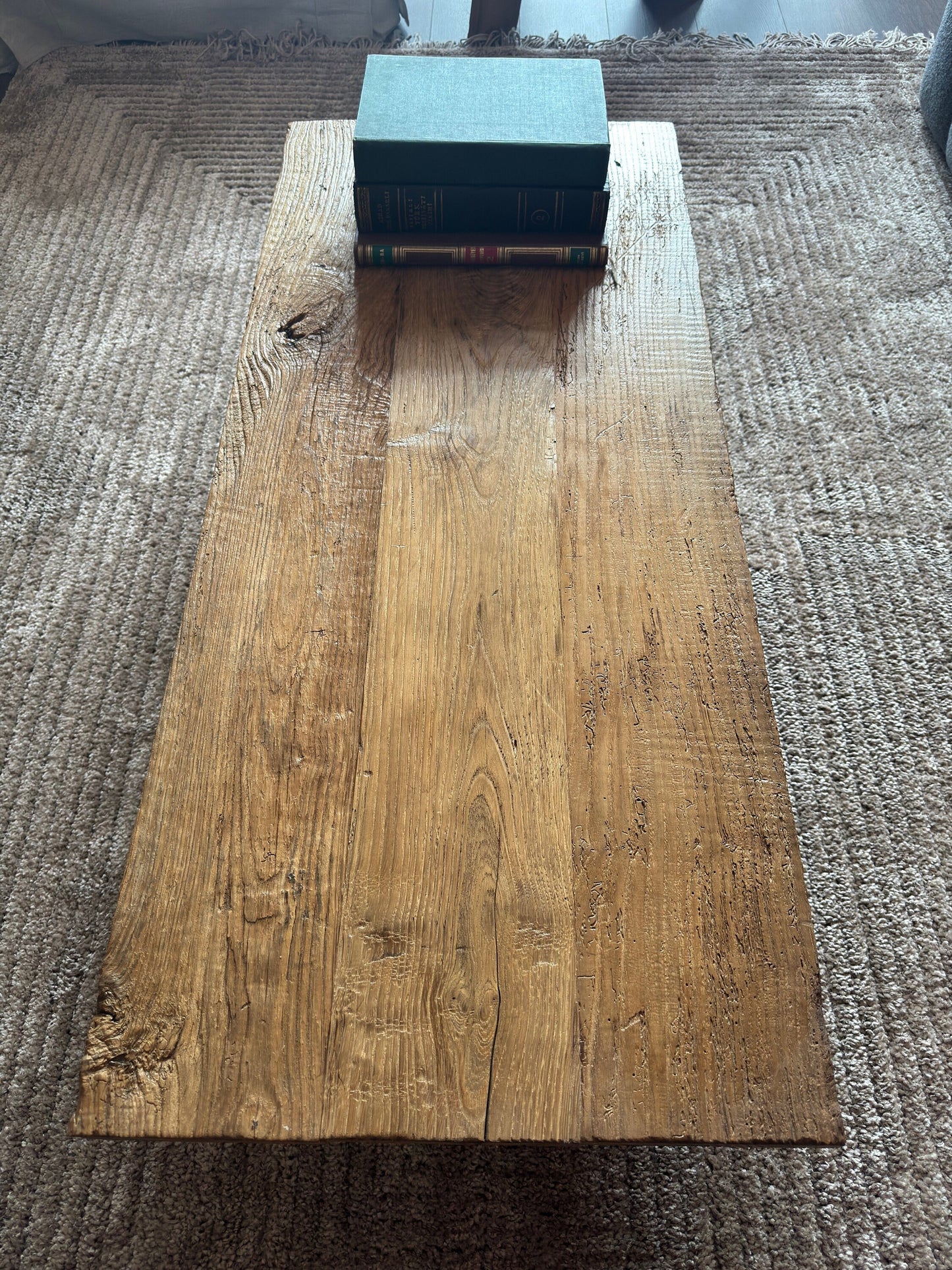 Rustic Low Coffee Table • Reclaimed Handmade Living Room End Table