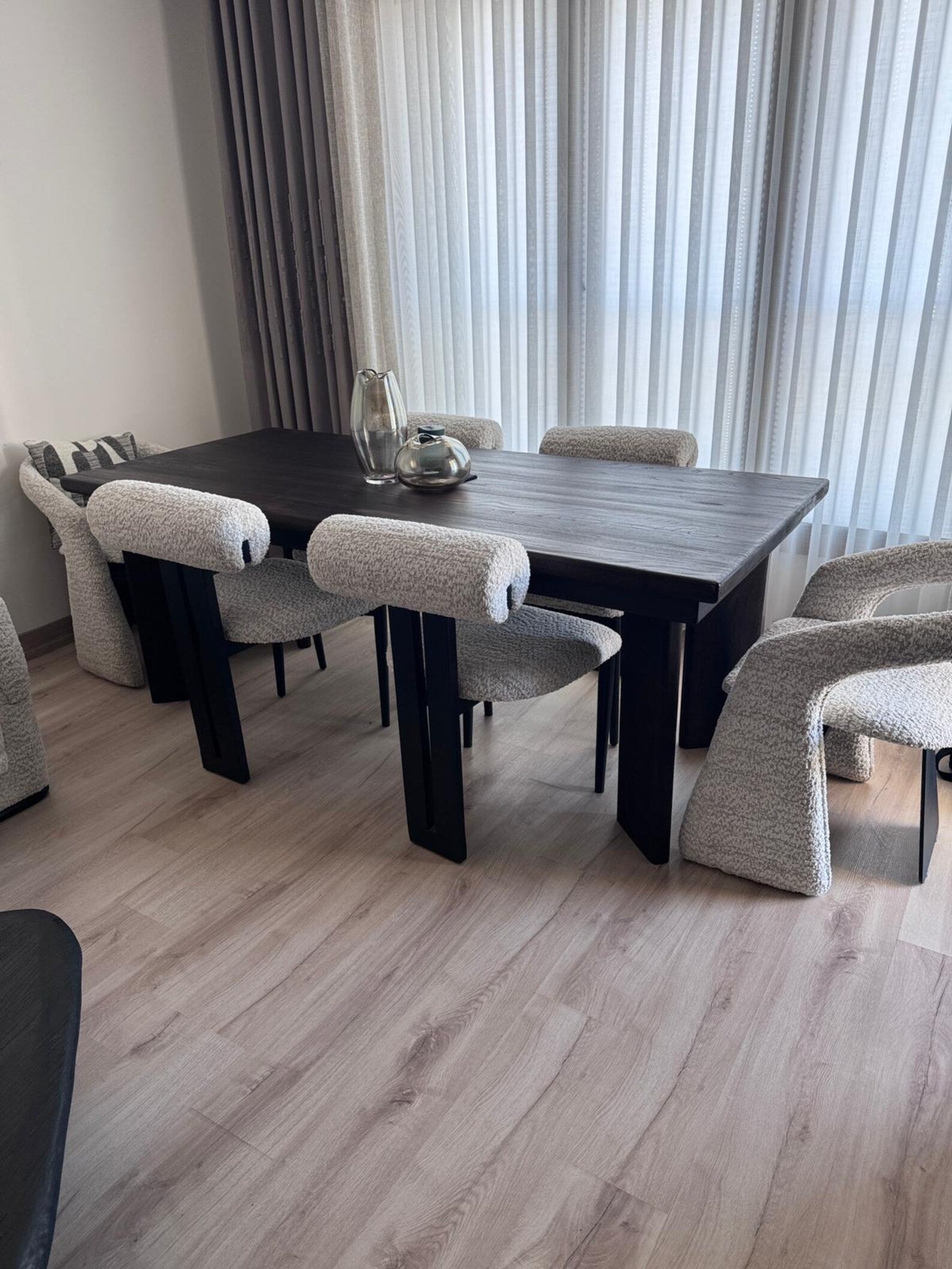 Rustic Oak Wood Dining Table • Handmade Farmhouse Dining Furniture