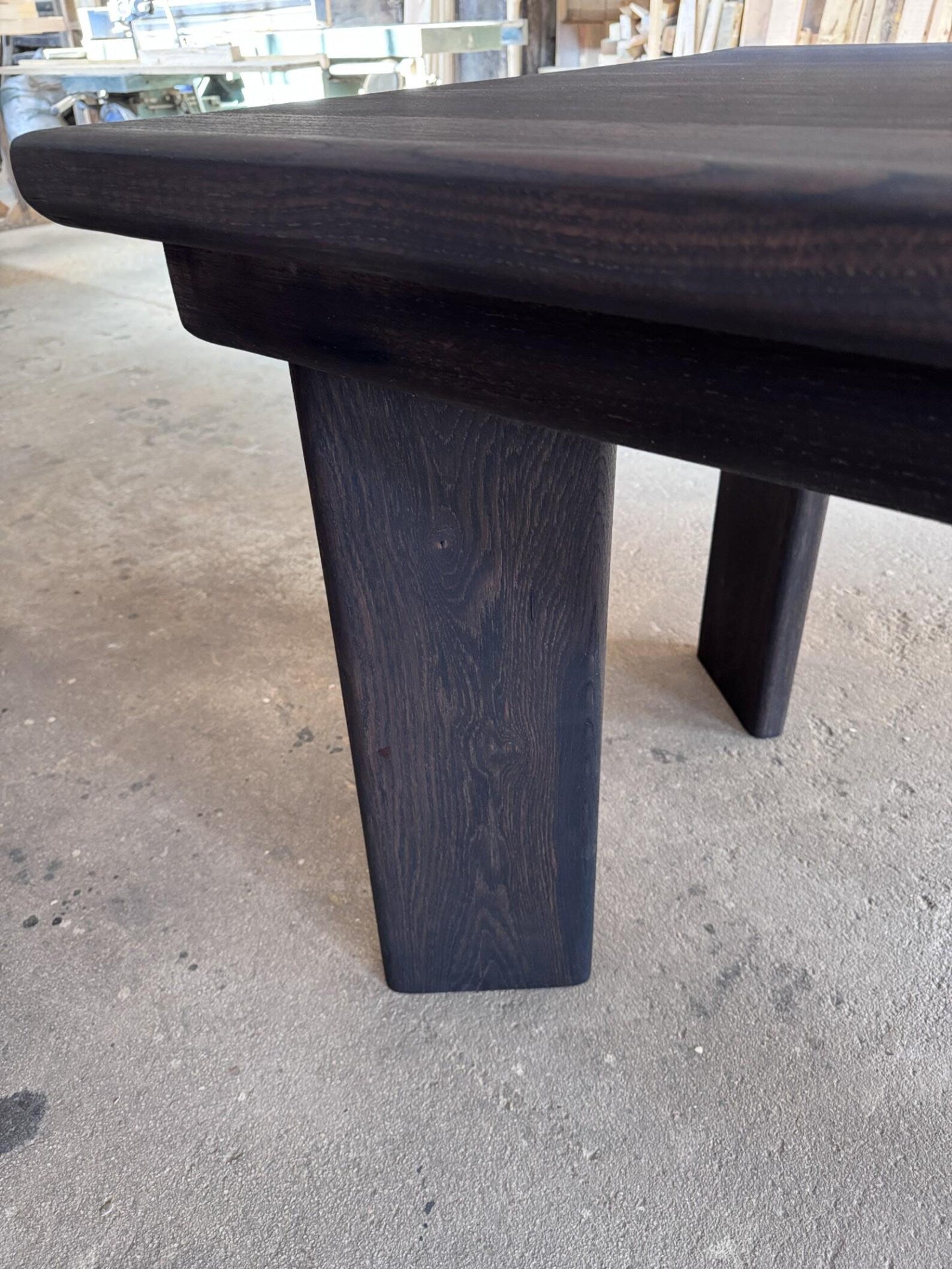 Rustic Oak Wood Dining Table • Handmade Farmhouse Dining Furniture