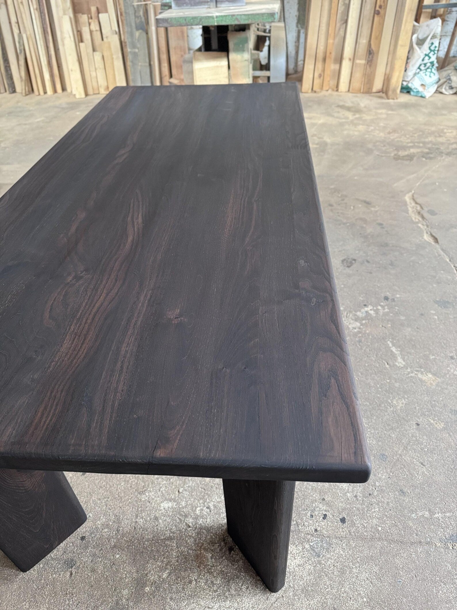 Rustic Oak Wood Dining Table • Handmade Farmhouse Dining Furniture