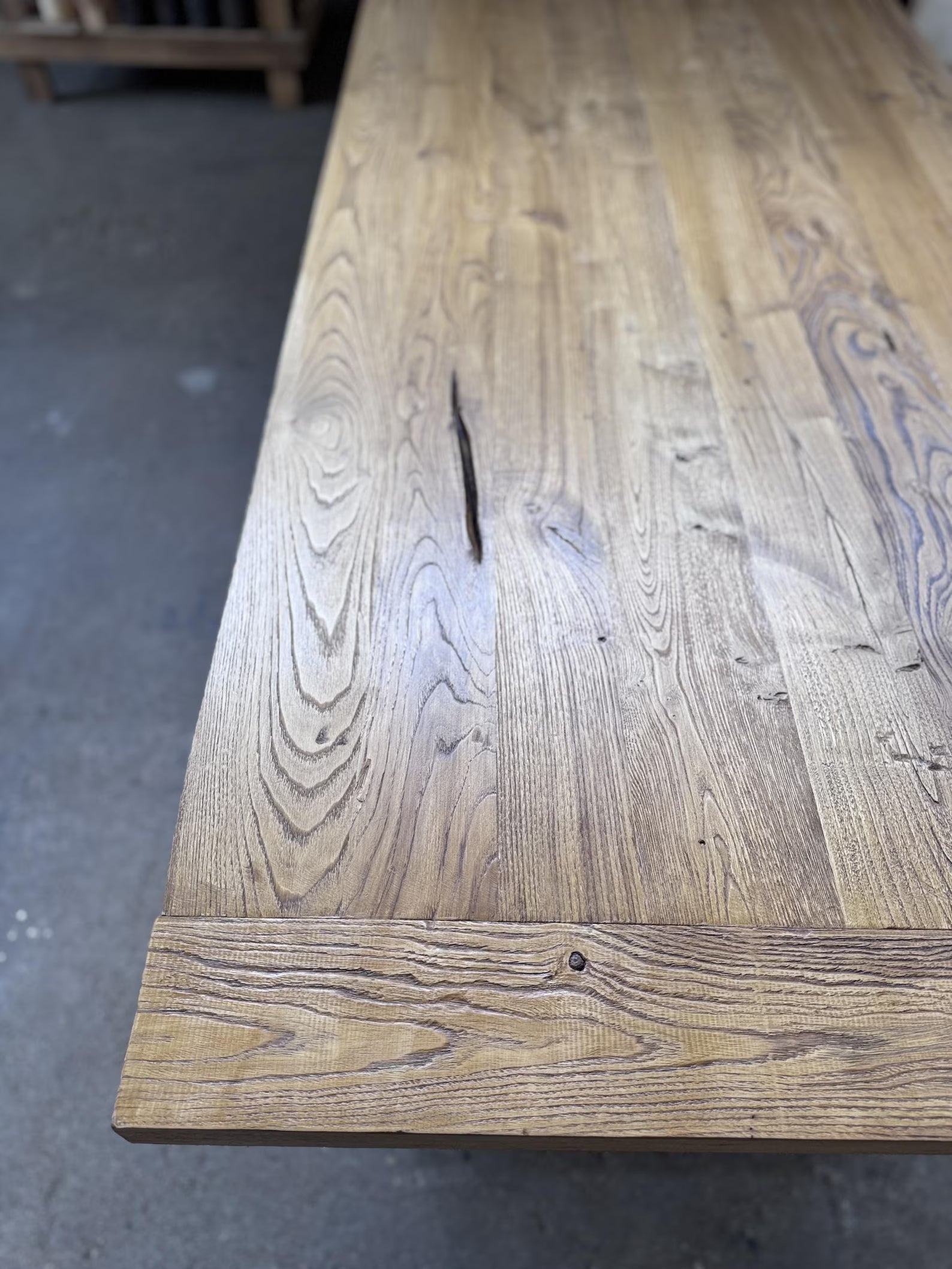 Reclaimed Oak Wood Dining Table • Handmade Farmhouse Dining Furniture