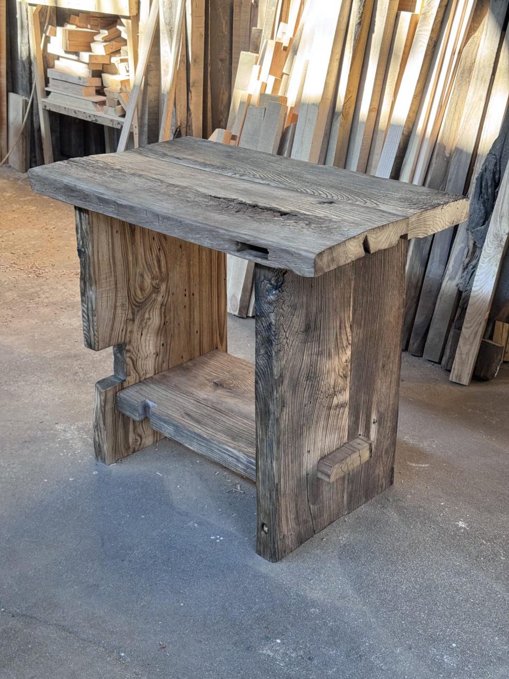 Reclaimed Wood Bathroom Vanity • Makeup Vanity