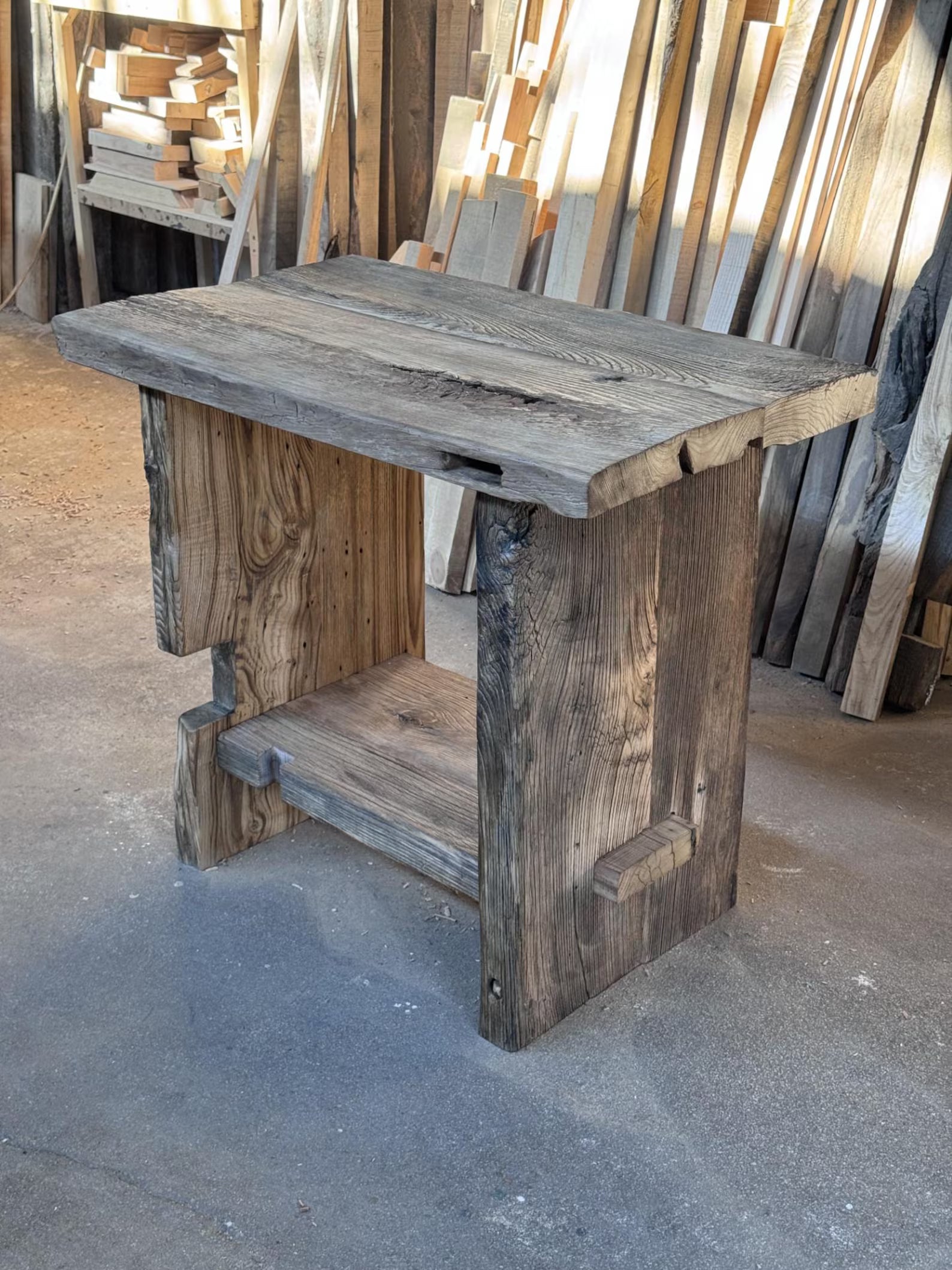 Reclaimed Wood Bathroom Vanity • Makeup Vanity