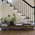 Reclaimed Oak Wood Bench • Handmade Low Shelf • Low Console Table