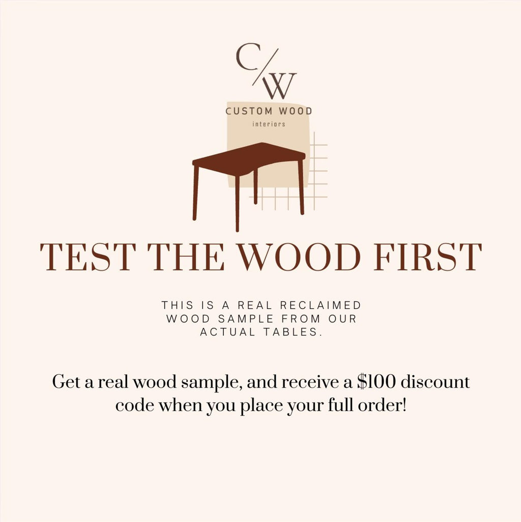 Wood Furniture Sample – Try Before You Buy